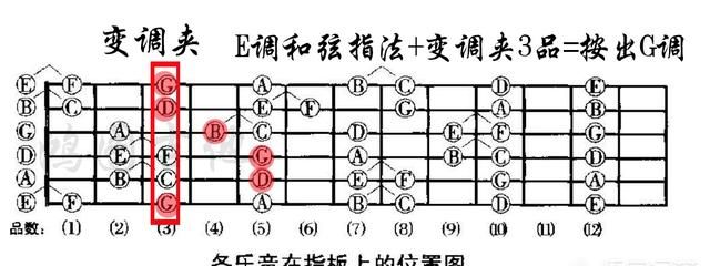 吉他如何调音6根弦的音图11